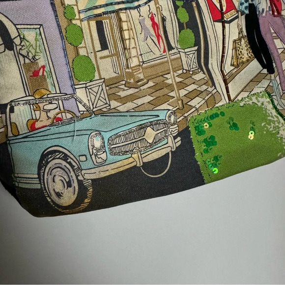 Colorful Y2K Graphic Tote Bag beaded Hollywood - Picture 3 of 9